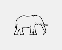 olifant schets vector silhouet