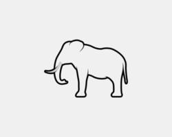 olifant schets vector silhouet