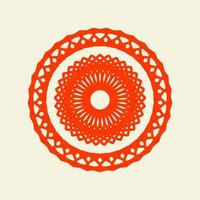 oranje mandala lijn illustratie. mandala vector illustratie