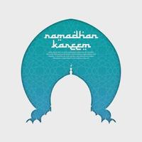 Islamitisch achtergrond moskee Ramadhan kareem ied mubarak vector