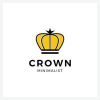 kroon logo en symbool sjabloon illustratie icoon modern en minimalistische vector
