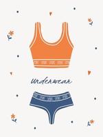 modern vrouw lingerie of nachtkleding. huis kleren. vector