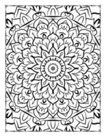 interieur van een kleur bladzijde. zwart en wit mandala voor kleur Pagina's interieur. decoratie mandala ornament ontwerp reeks vector. wijnoogst mandala patroon vector. vector