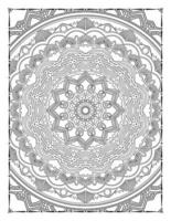 interieur van een kleur bladzijde. zwart en wit mandala voor kleur Pagina's interieur. decoratie mandala ornament ontwerp reeks vector. wijnoogst mandala patroon vector. vector