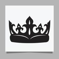 logo illustratie vector beeld van koning kroon hand- getrokken Aan wit papier