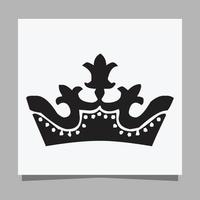 logo illustratie vector beeld van koning kroon hand- getrokken Aan wit papier