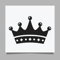 logo illustratie vector beeld van koning kroon hand- getrokken Aan wit papier