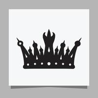 logo illustratie vector beeld van koning kroon hand- getrokken Aan wit papier