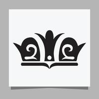 logo illustratie vector beeld van koning kroon hand- getrokken Aan wit papier