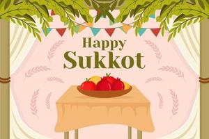 sukkot viering achtergrond illustratie ontwerp vector