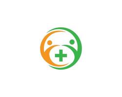 gezond mensen en medisch logo ontwerp vector symbool sjabloon.