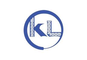 kl brief logo en icoon ontwerp sjabloon vector