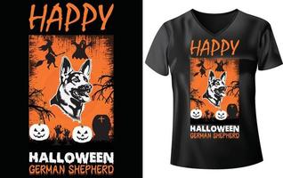 halloween hond t-shirt ontwerp vector