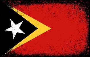 oud vuil grunge wijnoogst oosten- Timor nationaal vlag illustratie vector