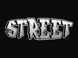 straat woord graffiti stijl letters.vector hand- getrokken tekening tekenfilm logo illustratie.grappig koel straat brieven, mode, graffiti stijl afdrukken voor t-shirt, poster concept vector