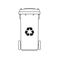 recycle bak schets icoon illustratie Aan wit achtergrond vector