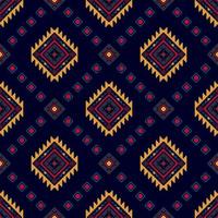 ikat etnisch Hongaars Pools volk patroon ontwerp. aztec kleding stof tapijt boho mandala's textiel decor behang. tribal inheems motief bloem traditioneel borduurwerk vector geïllustreerd