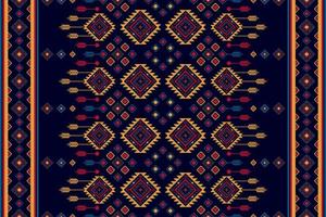 ikat etnisch Hongaars Pools volk patroon ontwerp. aztec kleding stof tapijt boho mandala's textiel decor behang. tribal inheems motief bloem traditioneel borduurwerk vector geïllustreerd