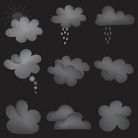 wolk zon en regen icoon vector