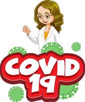 '' covid-19 '' met vrouwelijke arts vector