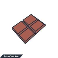 chocola bar icoon logo vector illustratie. chocola bar symbool sjabloon voor grafisch en web ontwerp verzameling