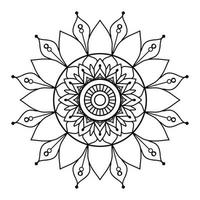 zwart sier- mandala ontwerp achtergrond, mandala ontwerp, mandala, patroon kleur boek kunst behang ontwerp, zwart en wit mandala vector