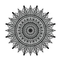 zwart sier- mandala ontwerp achtergrond, mandala ontwerp, mandala, patroon kleur boek kunst behang ontwerp, zwart en wit mandala vector