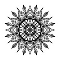 zwart sier- mandala ontwerp achtergrond, mandala ontwerp, mandala, patroon kleur boek kunst behang ontwerp, zwart en wit mandala vector