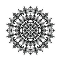 zwart sier- mandala ontwerp achtergrond, mandala ontwerp, mandala, patroon kleur boek kunst behang ontwerp, zwart en wit mandala vector