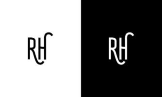 brief rh vector logo vrij sjabloon vrij vector