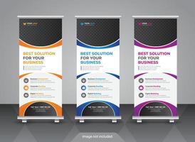 creatieve zakelijke en zakelijke roll-up banner ontwerpsjabloon vector