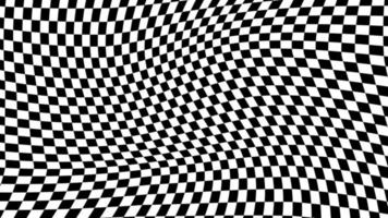 esthetisch zwart schaakbord vervormd geruit behang illustratie, perfect voor behang, achtergrond, ansichtkaart, achtergrond vector
