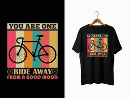 fiets t-shirt ontwerp vector