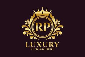 eerste rp brief Koninklijk luxe logo sjabloon in vector kunst voor luxueus branding projecten en andere vector illustratie.