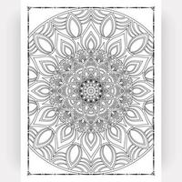 zwart en wit mandala voor kleur Pagina's interieur. interieur van een kleur bladzijde. tekening mandala lijn kunst. decoratie mandala ornament ontwerp reeks vector. vector