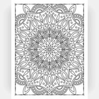 zwart en wit mandala voor kleur Pagina's interieur. interieur van een kleur bladzijde. tekening mandala lijn kunst. decoratie mandala ornament ontwerp reeks vector. vector