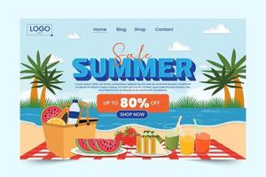 zomer uitverkoop grafisch sjabloon gemakkelijk naar aanpassen gemakkelijk en elegant ontwerp vector