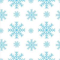 leuke kerst naadloze patroon met sneeuwvlokken geïsoleerd op een witte achtergrond. gelukkig nieuwjaar behang en wrapper voor seizoensgebonden ontwerp, textiel, decoratie, wenskaart. handgetekende prints en doodle vector
