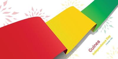 de officieel vlag van Guinea naar vieren onafhankelijkheid dag vector