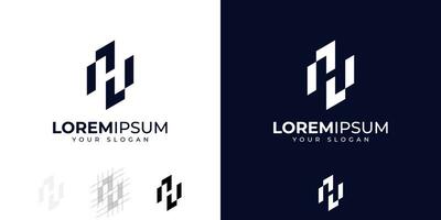 brief h monogram logo ontwerp illustratie vector