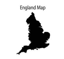 Engeland kaart silhouet vector illustratie in wit achtergrond