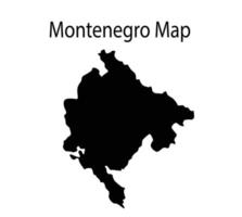 Montenegro kaart silhouet vector illustratie in wit achtergrond