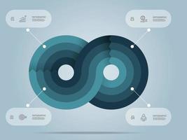 oneindigheid cirkel lus infographic presentatie vector