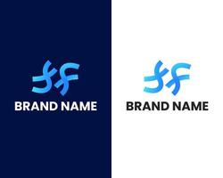 letter s en f modern logo ontwerpsjabloon vector