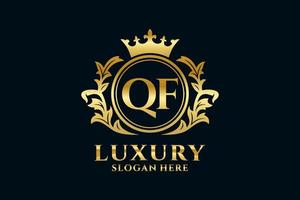 eerste qf brief Koninklijk luxe logo sjabloon in vector kunst voor luxueus branding projecten en andere vector illustratie.