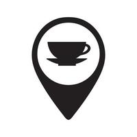 cafe kaart pin icoon vector