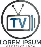 brief TV logo ontwerp. TV media logo ontwerp concept sjabloon. vector