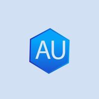 au blauw logo ontwerp voor bedrijf vector