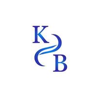 kb blauw logo ontwerp voor uw bedrijf vector