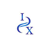 ix blauw logo ontwerp voor uw bedrijf vector